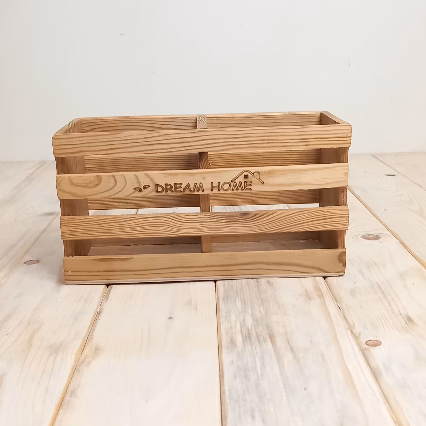 ارگانایزر قاشق چنگال چوبی نرده ای دو شبکه