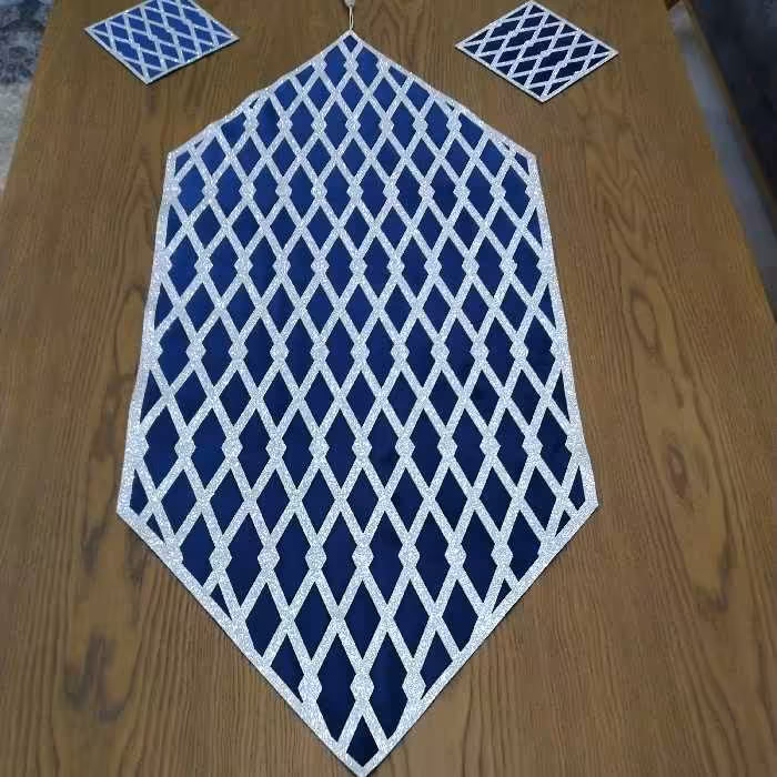 رانر چرم و مخمل  سایز 30 در 70 در رنگبندی و طرح بندی متنوع