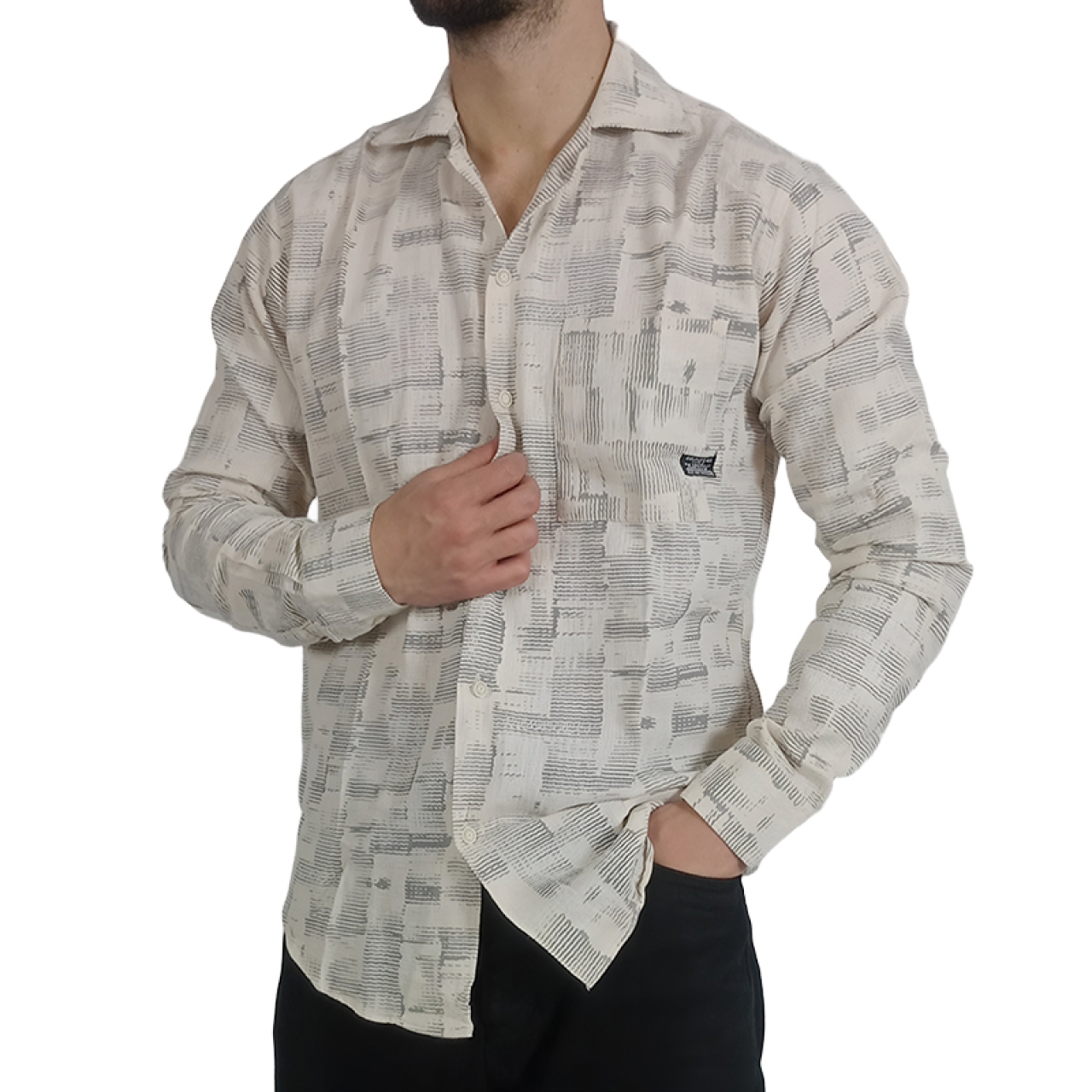 پیراهن آستین بلند مردانه کد 4