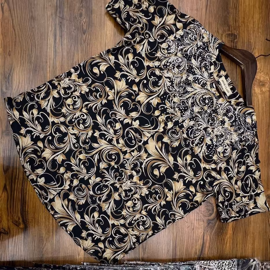 بلوز نخی آستین کوتاه ترک