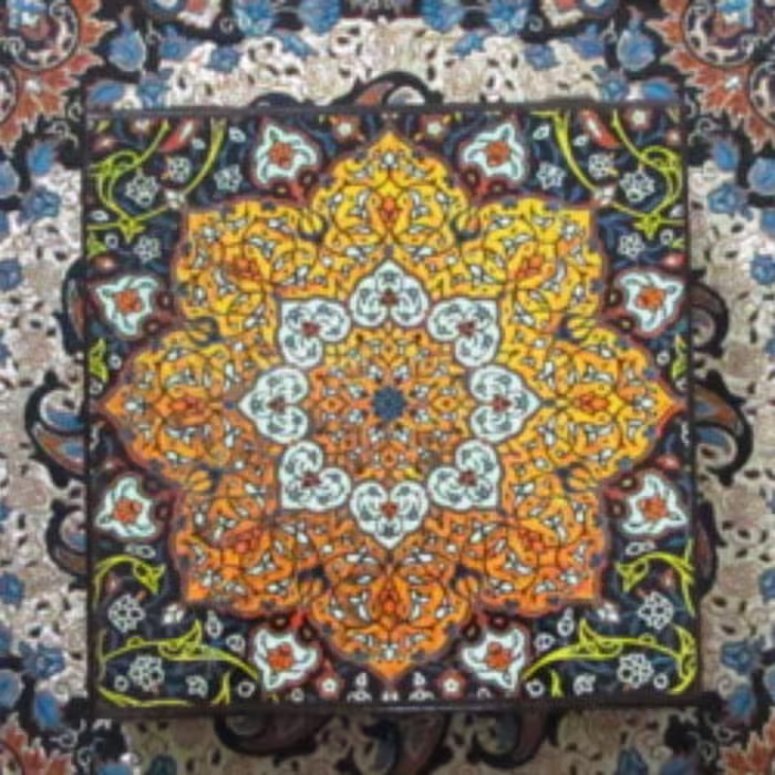 جعبه دمنوش سنتی ضد آب مربعی 25در25 طرح 9