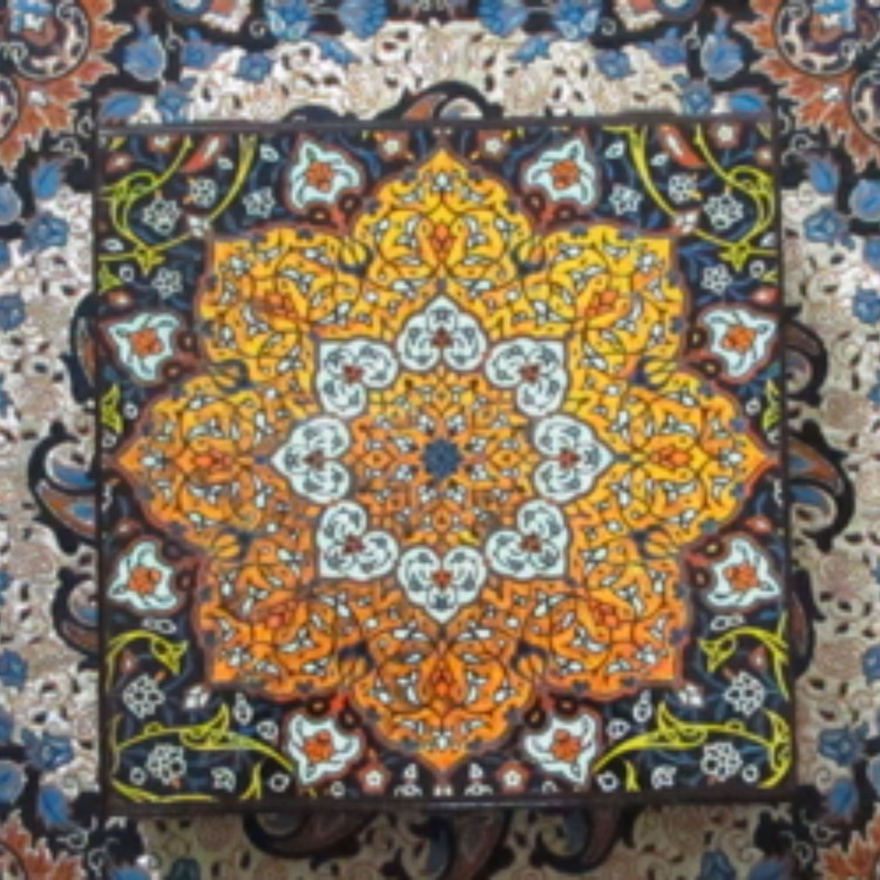 جعبه دمنوش سنتی ضد آب مربعی 25در25 طرح 9