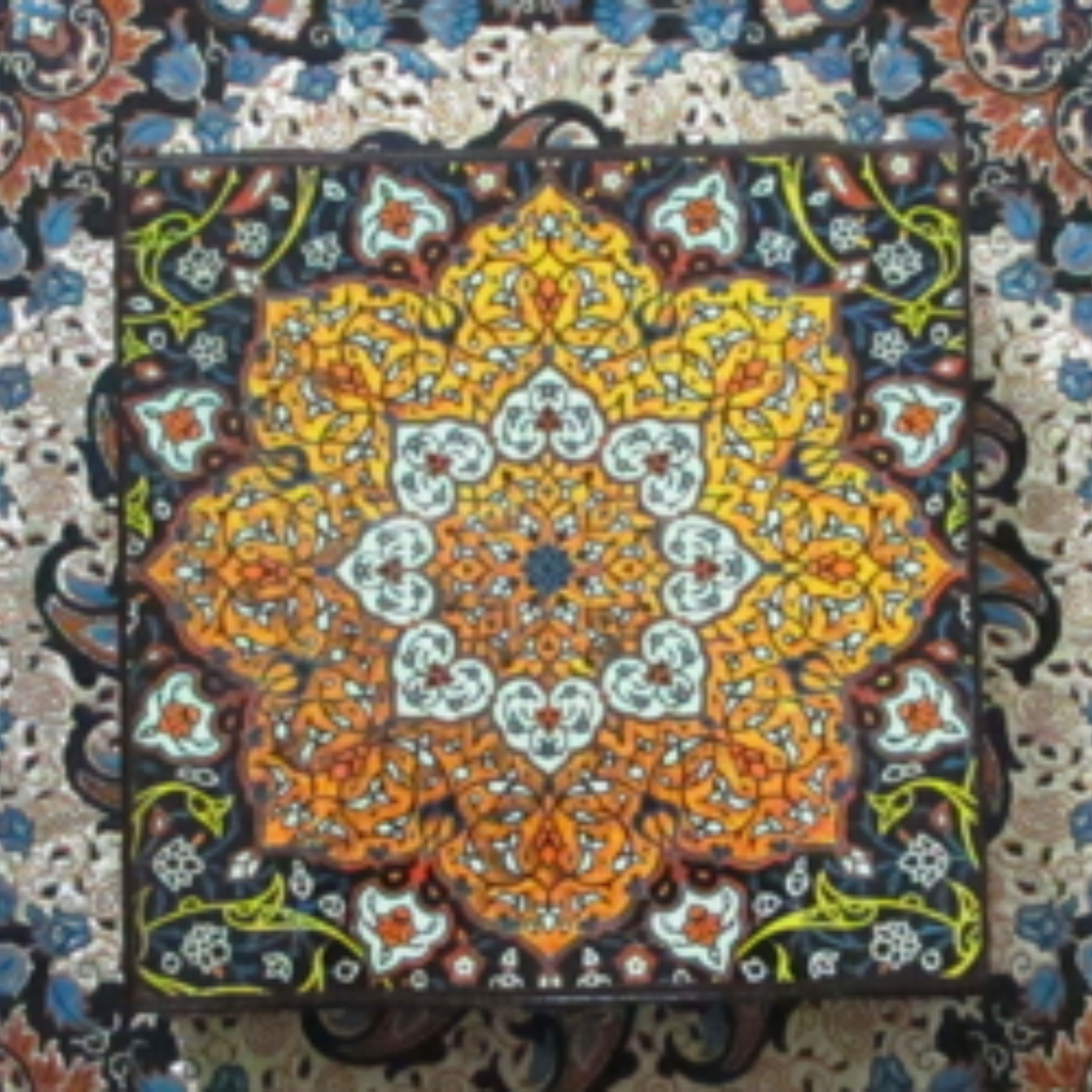 جعبه دمنوش سنتی ضد آب مربعی 25در25 طرح 9
