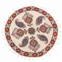 رومیزی گرد قلمکار اصفهان سایز 60 سانتی متر 