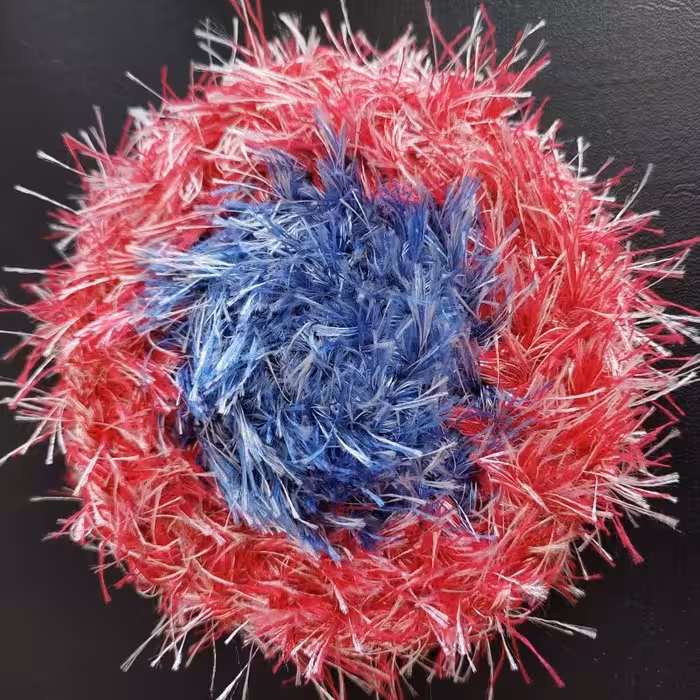 اسکاج بافتنی یوموش ارغوانی آبی مخصوص شست و شوی ظروف تفلون 