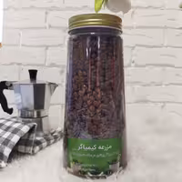  دانه قهوه چری 500 گرمی ظرف پلاستیکی 