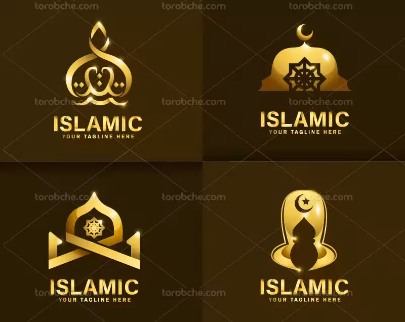 وکتور لوگوی مسجد طلایی | گرافیک با طعم تربچه