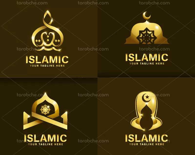وکتور لوگوی مسجد طلایی | گرافیک با طعم تربچه