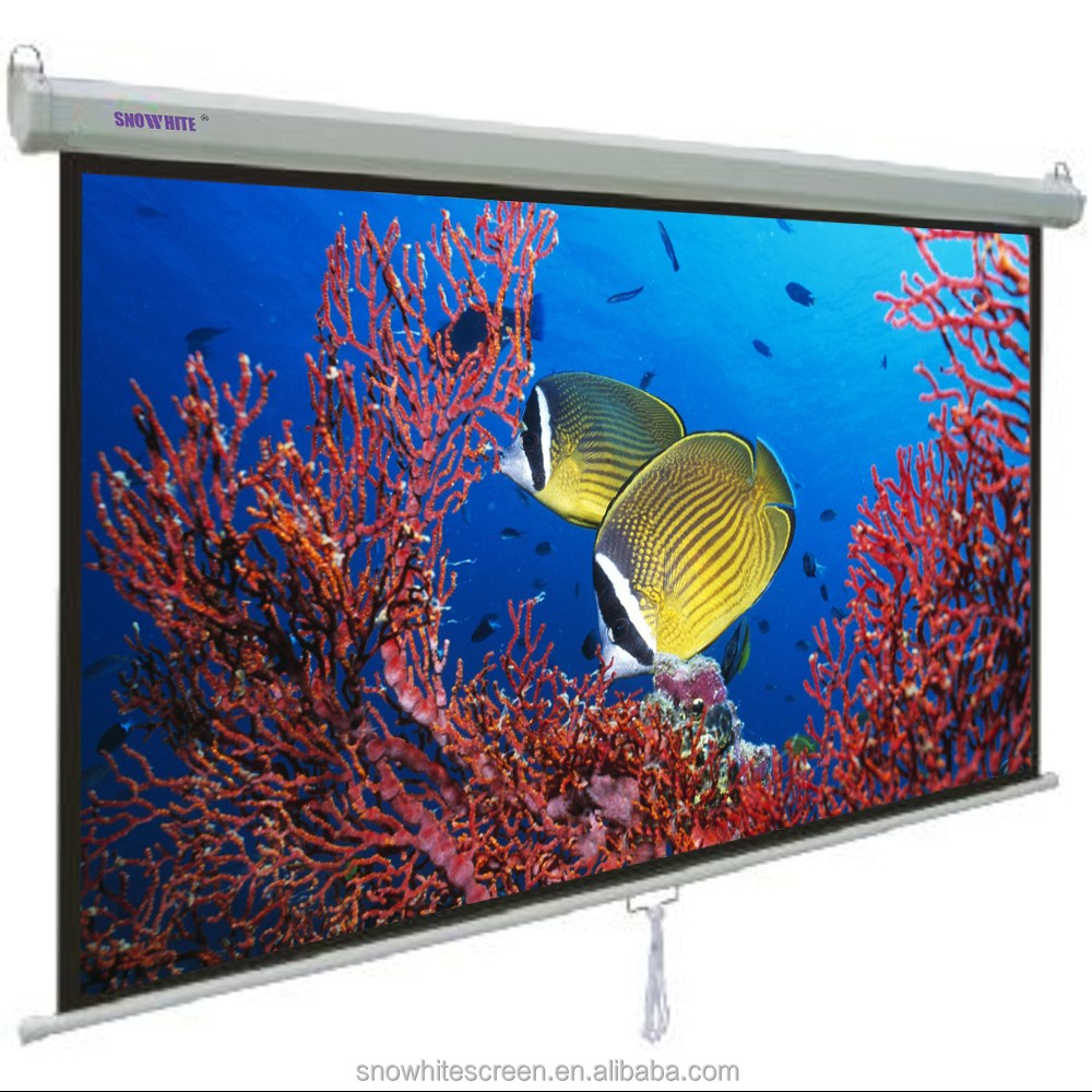 پرده نمایش دستی 85 اینچی سایز 190x110 سانتی متر