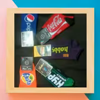 جوراب نخی مچی  اسپورت طرح برندهای معروف