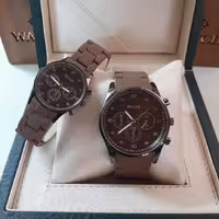 ست ساعت مردانه و زنانه مارک والار قهوه ای 