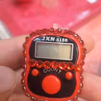 صلوات شمار انگشتی چراغ دار  نگینی در رنگبندی متنوع 