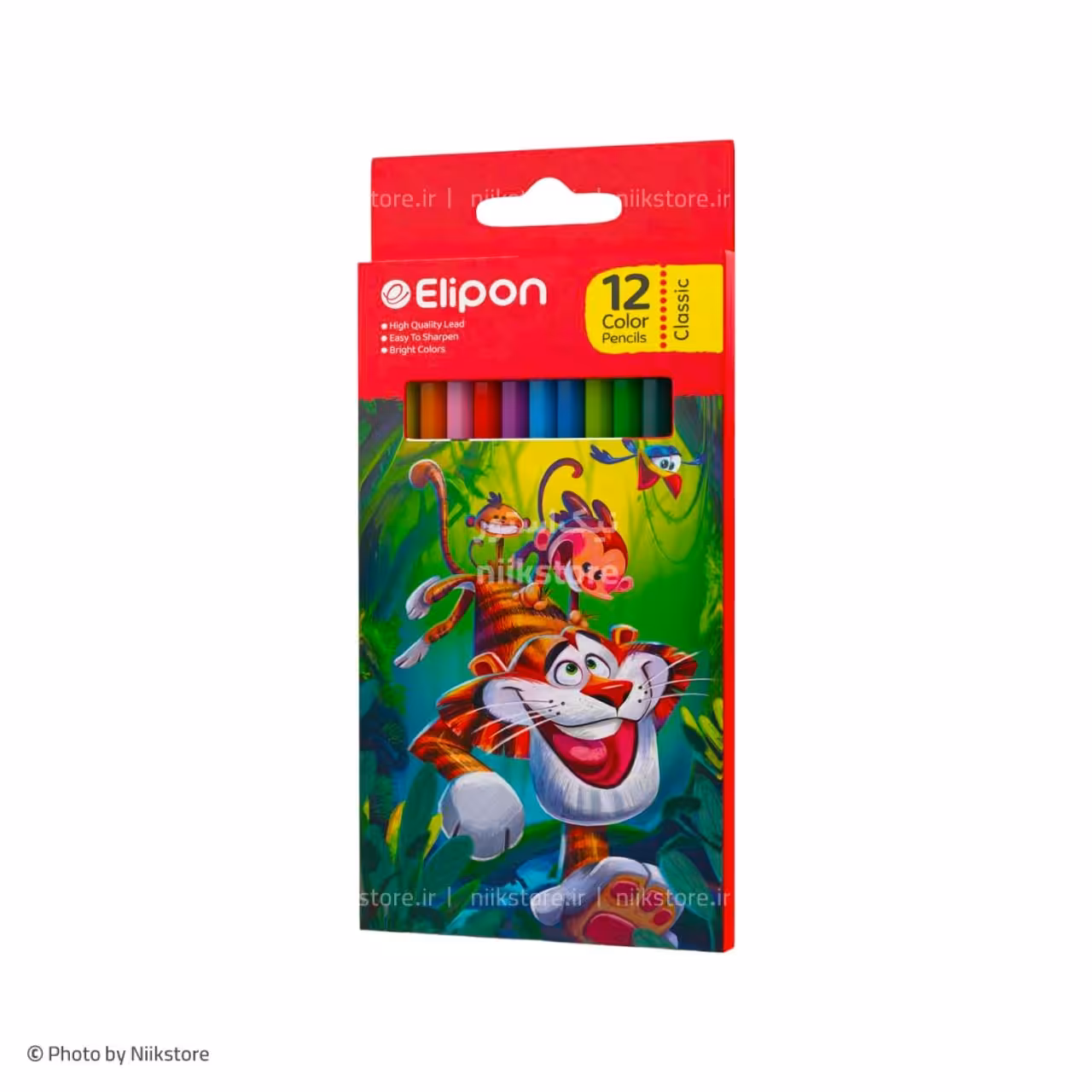 مدادرنگی جعبه مقوایی 12رنگ  الیپون
