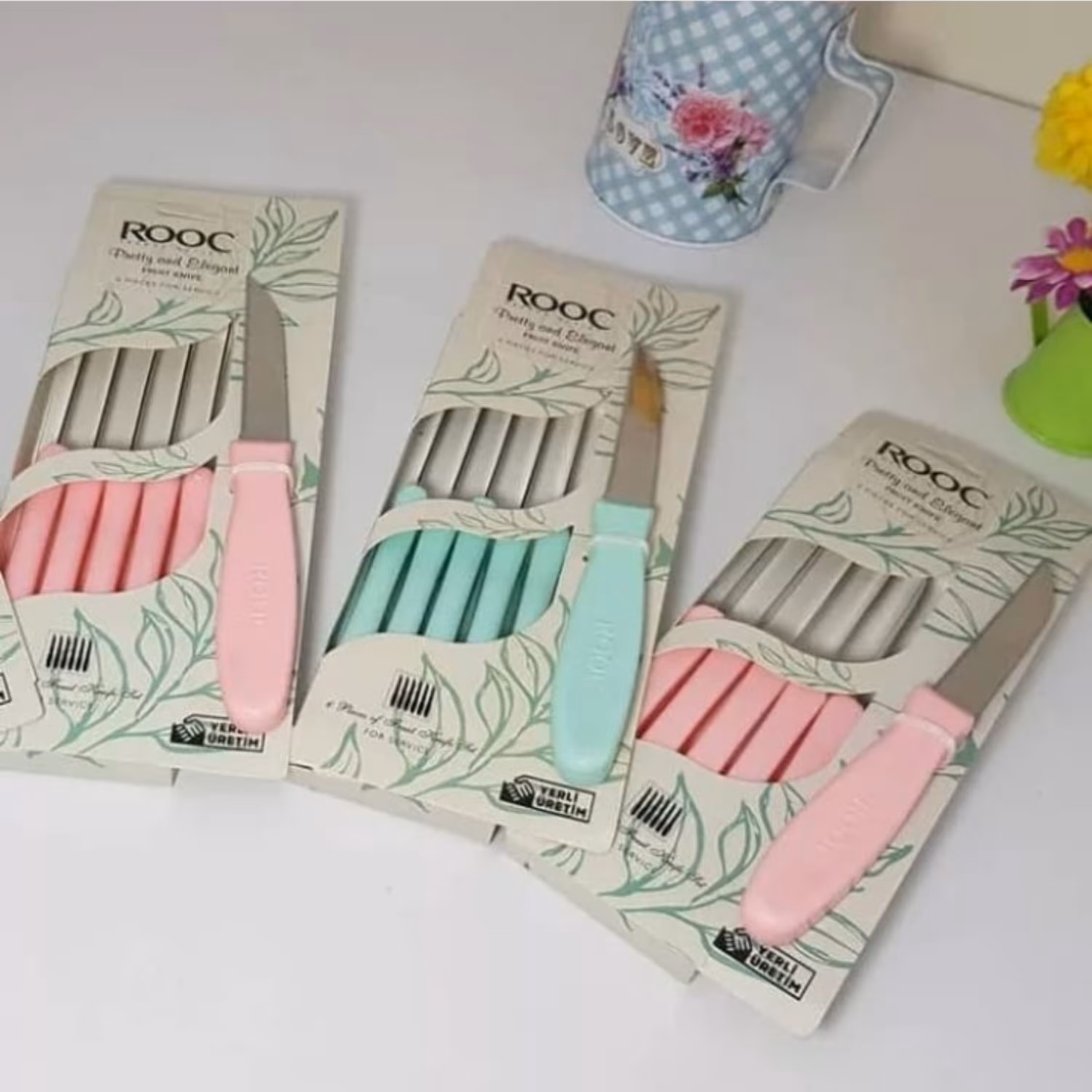 کارد روک Rooc کارد میوه خوری6تایی تیغه تُرک(چاقو)