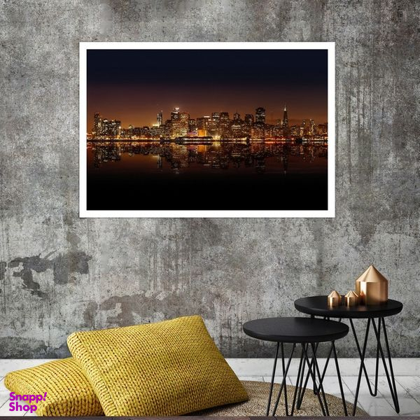 تابلو بکلیت طرح منظره شهر سان فرانسیسکو مدل قاب شاسی W-s8150