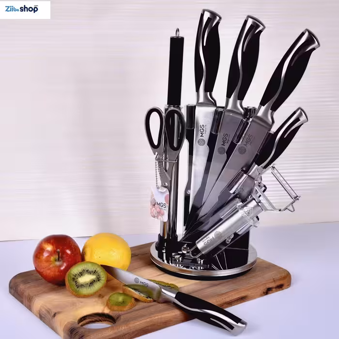 سرویس چاقو اشپزخانه 9 پارچه ام جی اس مدل KS9014B