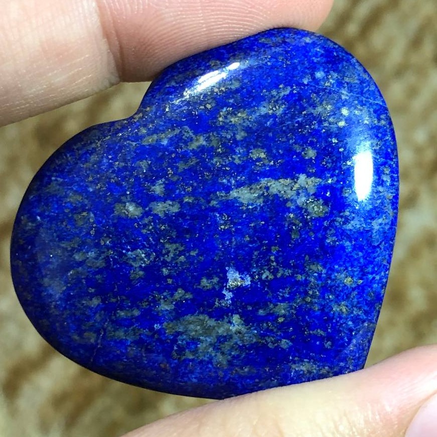 نگین لاجورد پیریت طلایی وارداتی از کشور افغانستان برش قلب دوطرفه بسیار زیبا و خاص مدالی  کد 63