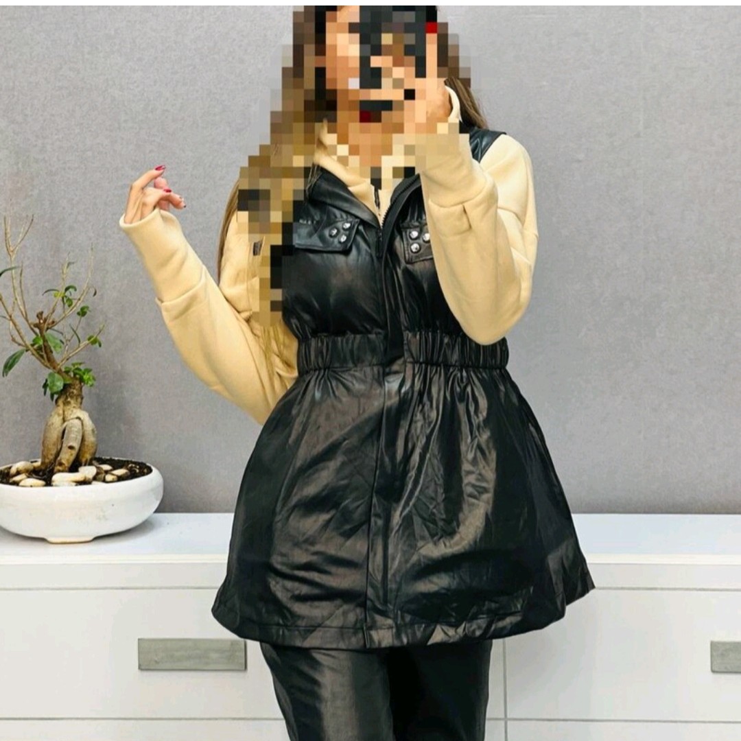 ست مانتو وشلوار چرم