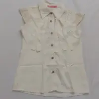شومیز دخترانه وارداتی جنس عالی شومیز سفید دخترانه شومیز شیری دخترانه سن12  13 سال برند A.Y.S 