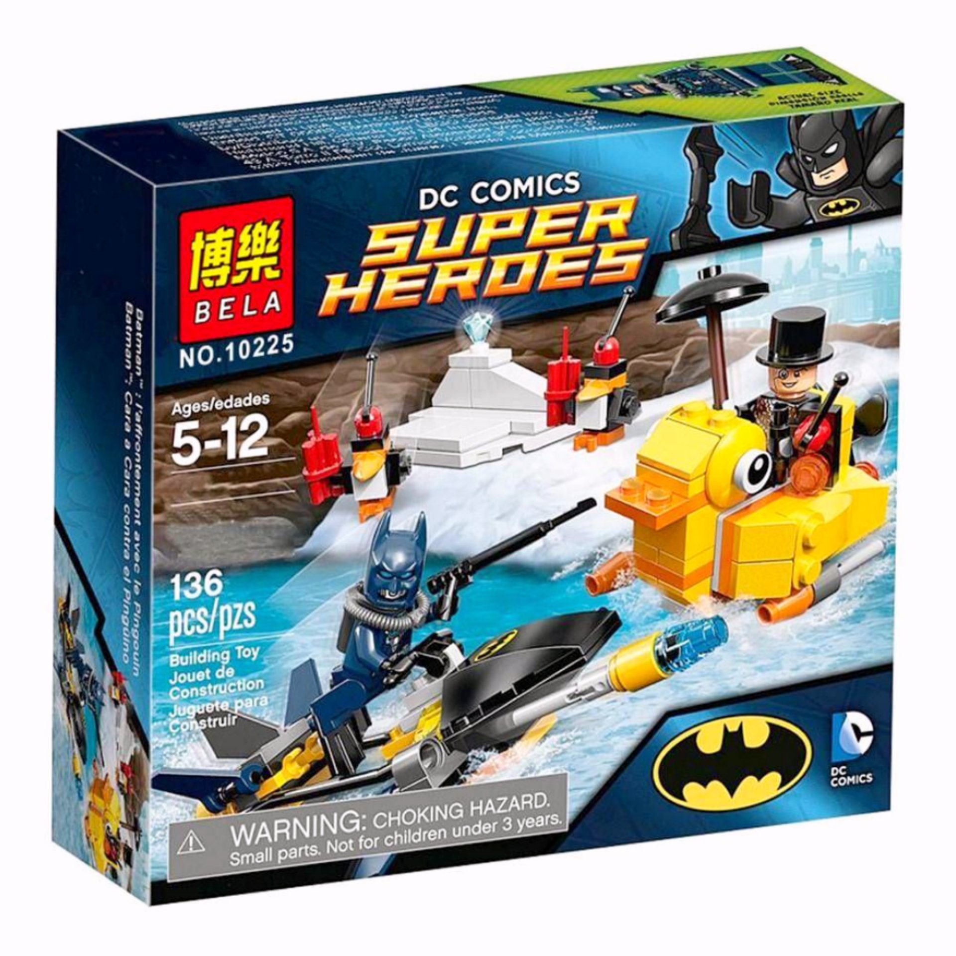 اسباب بازی لگو مبارزه دریایی بتمن و پنگوئن کد 10225 دارای 136 قطعه