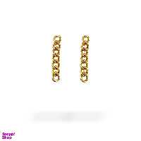 گوشواره طلا 18 عیار زنانه مدوپد طرح امیریان کد AM10078