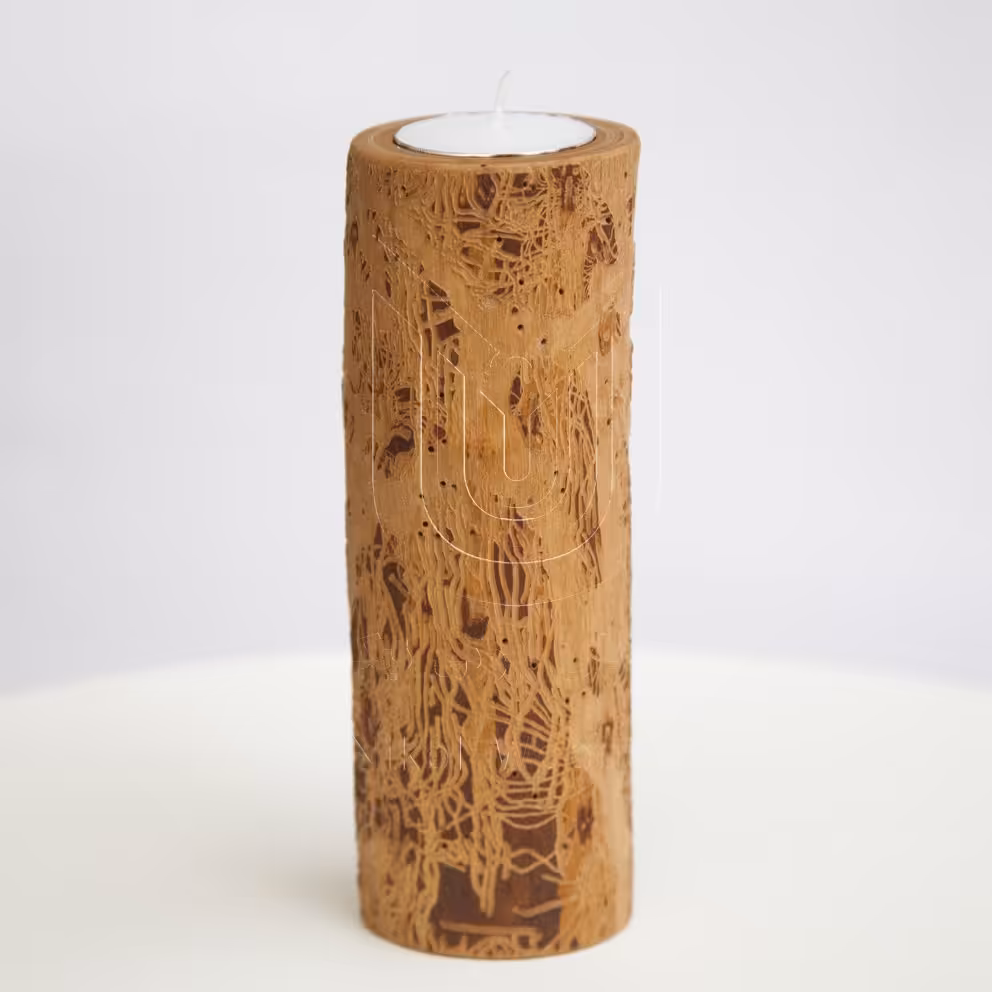 جا شمعی چوبی بلند