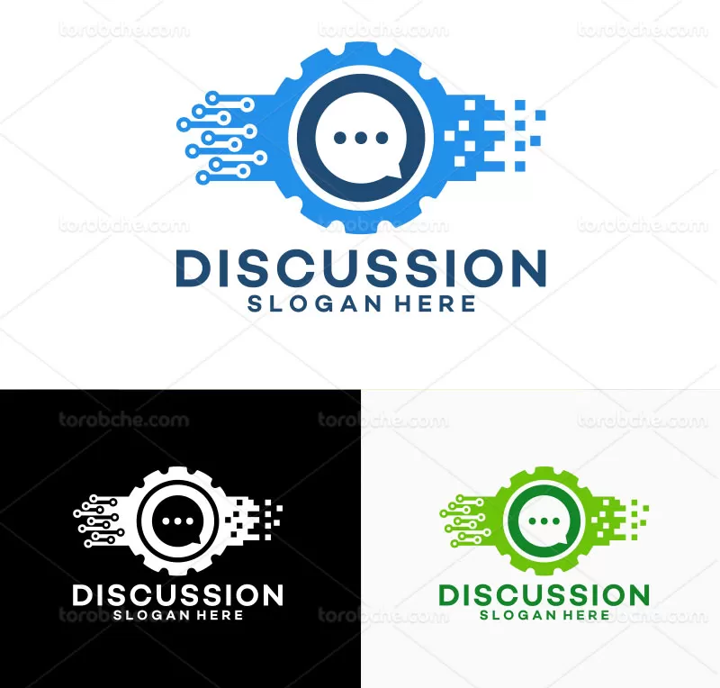 وکتور لوگوی گفتگو و مباحثه | گرافیک با طعم تربچه