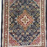 فرش پاتریس  فرش گلیم عشایری  400شانه طرح سروناز سرمه ای سایز 6متری