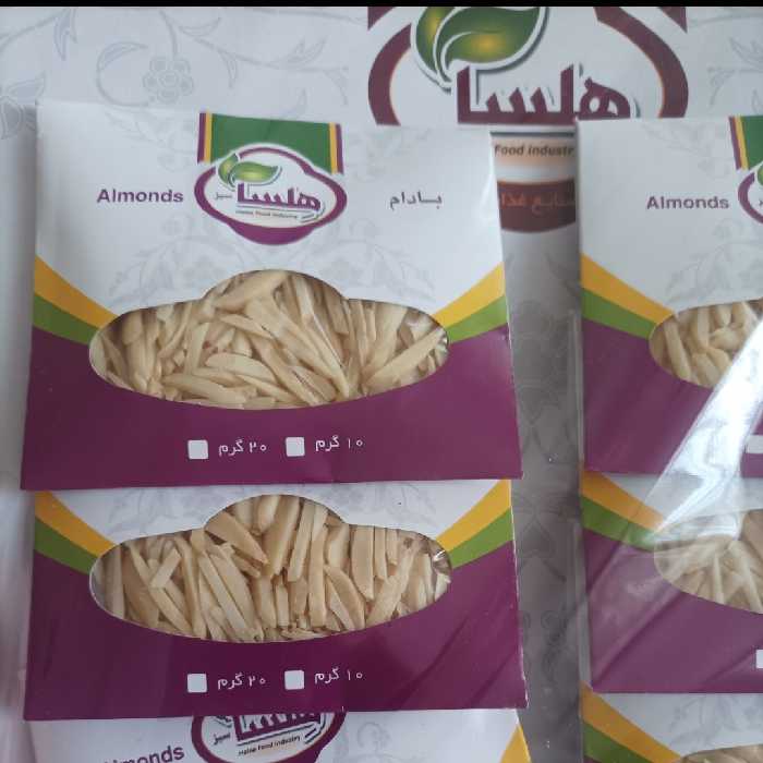 ارسال رایگان  4بسته خلال بادام درجه یک 20گرم هلسا