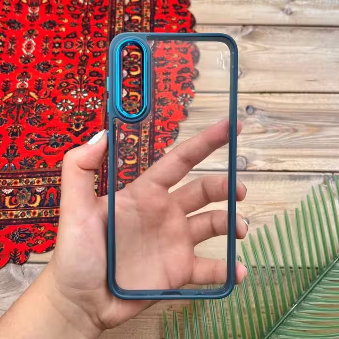 قاب گوشی Galaxy A30S - Galaxy A50S - Galaxy A50 سامسونگ متال شفاف آبی کد 63350