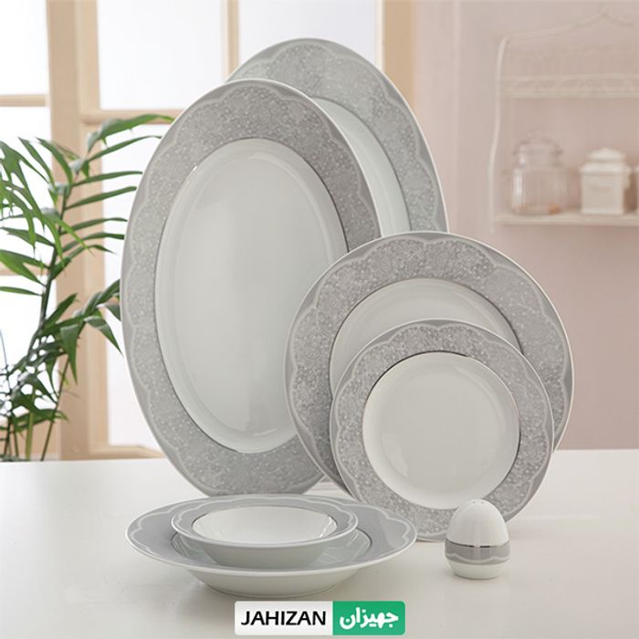 سرویس چینی زرین 28پارچه ایزابل پلاتینی سری ایتالیا