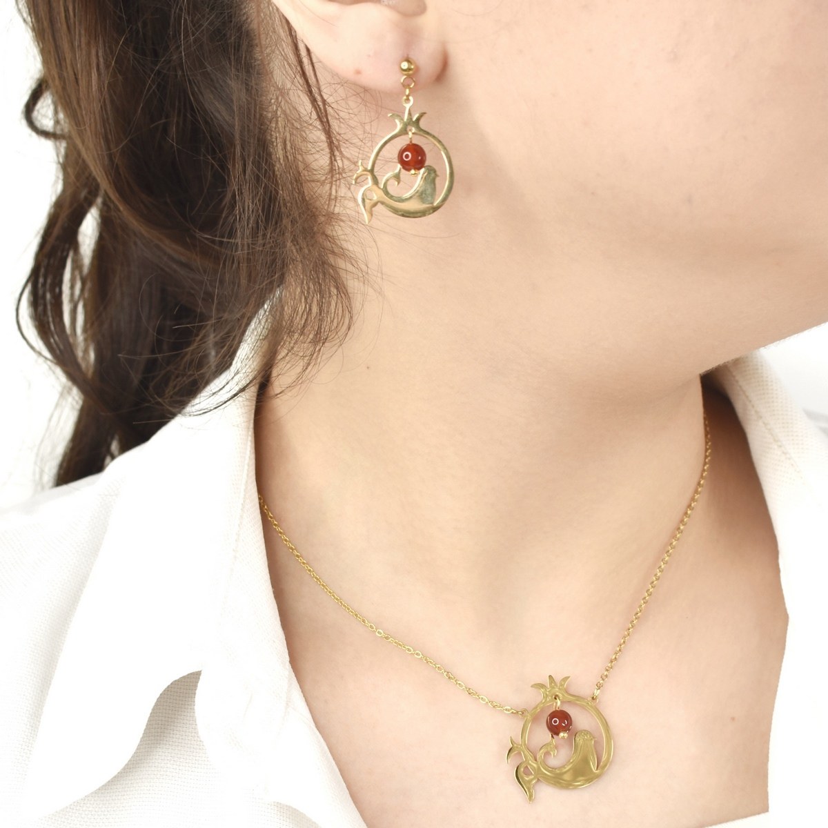 نیمست انار با گنجشک برند استیل کد 8517