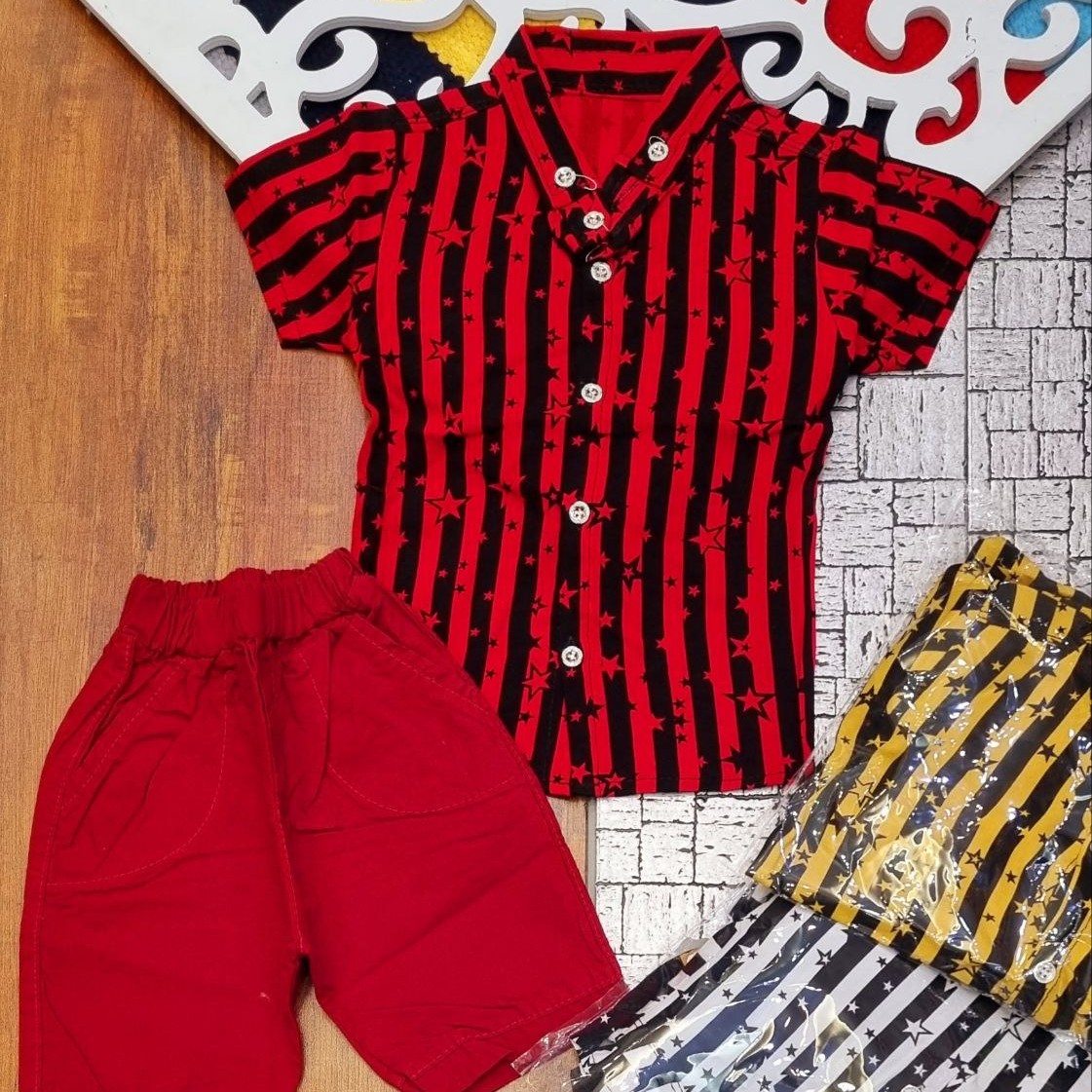 ست بلوز شلوارک پسرانه