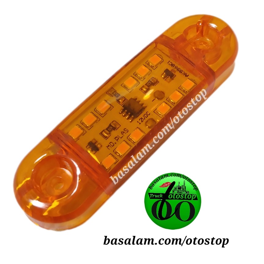 چراغ فدرالی فلاشر نارنجی 12 ولت افکت خودکار با 12 smd طول 8 سانت و نیم مناسب ماشین های سواری وانت ها موتور قیمت تکی