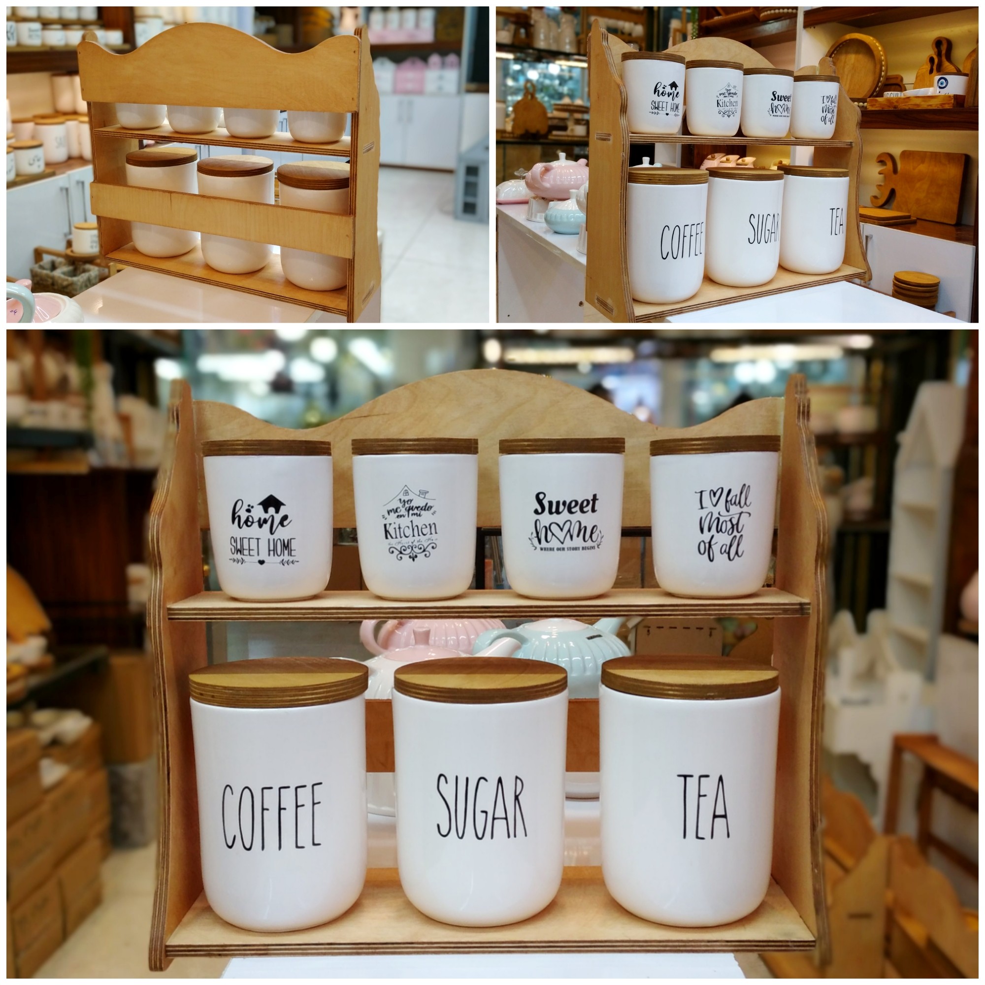 پاسماوری 7پارچه چوبی تکست انگلیسی از چوب چند لایه پلای وود روس کاملا قابل شستشو