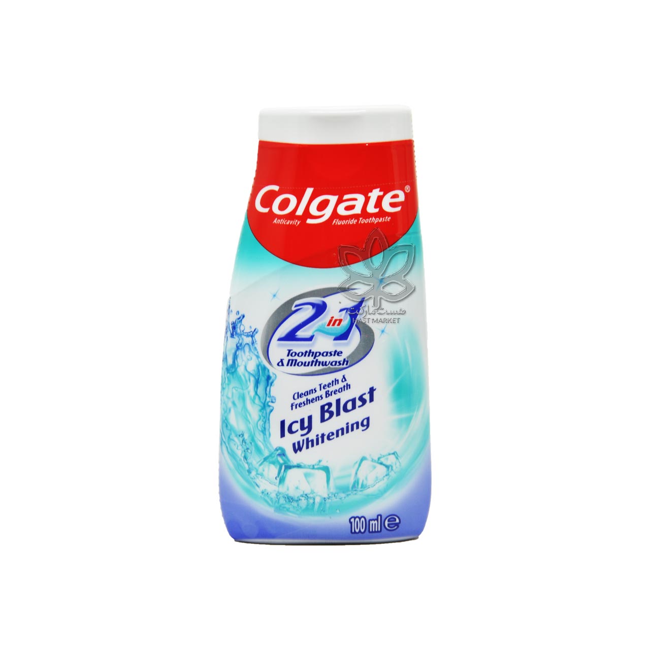خمیر دندان با دهانشویه سفید کننده آیسی بلست 100 میل کولگیت - colgate