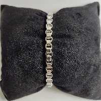 دستبند استیل رنگ نقره ای