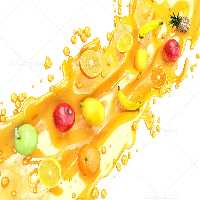 عکس اسپلش آب میوه و میوه | گرافیک با طعم تربچه