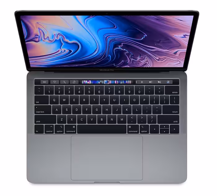 لپ تاپ اپل مک بوک پرو 2019 مدل MUHP2 دارای تاچ بار و صفحه نمایش رتینا
