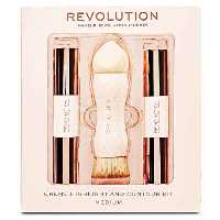 ست کانتور و هایلایتر و براش رولوشن Revolution مدل CREAM HIGHLIGHT AND CONTOUR KIT MEDIUM