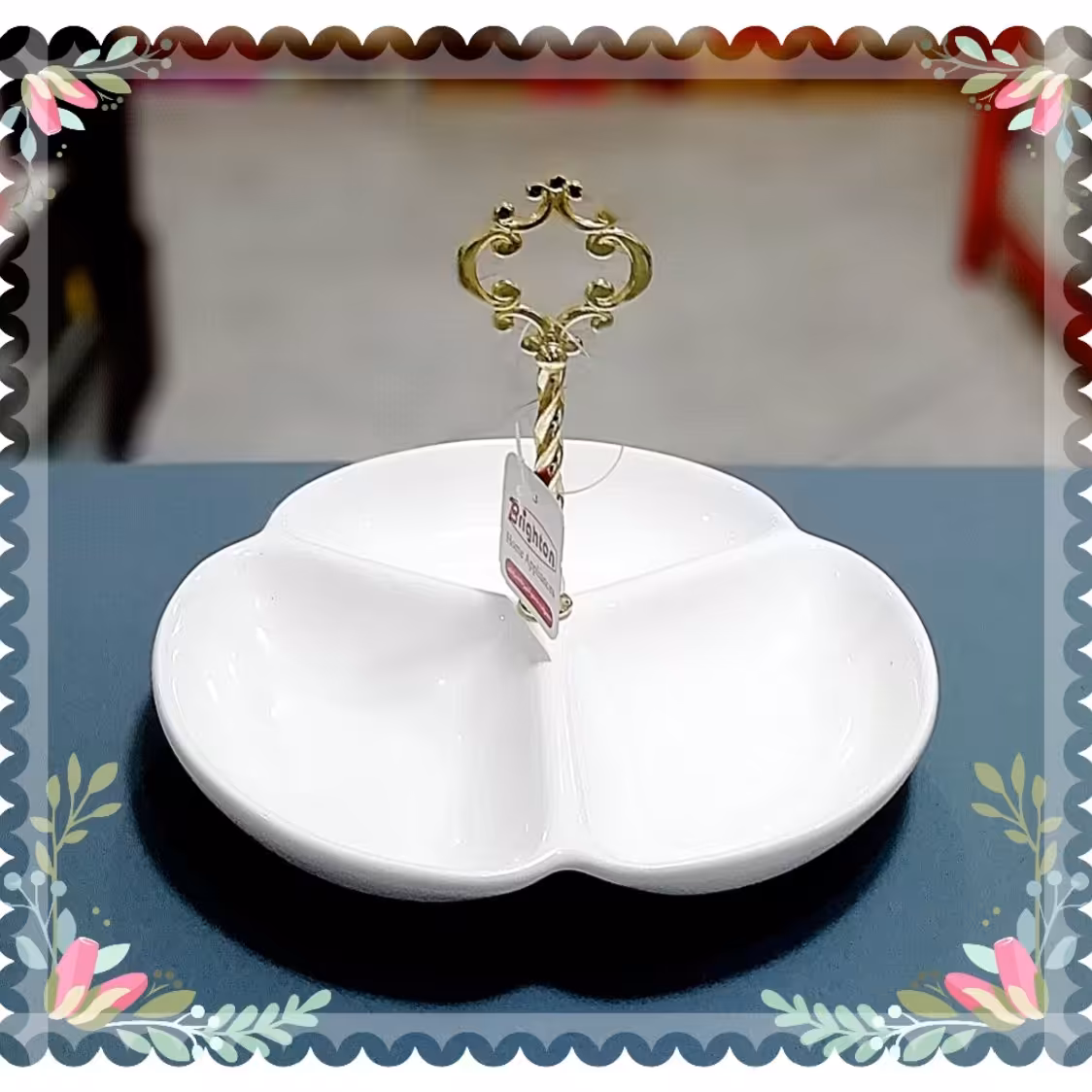 اردو خوری دسته دار 3 خانه سرامیک 