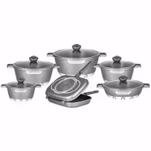 سرویس قابلمه چدن گرانیتی 12 پارچه دالتون مدل فلورانس