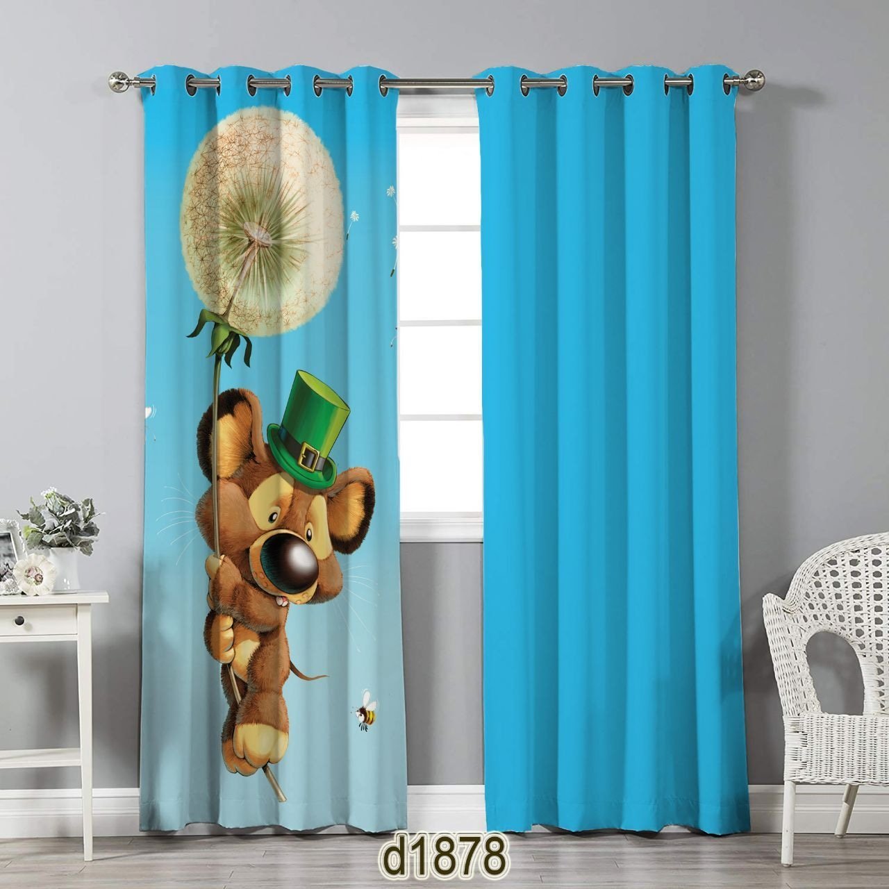 پرده پنلی طرح خرس