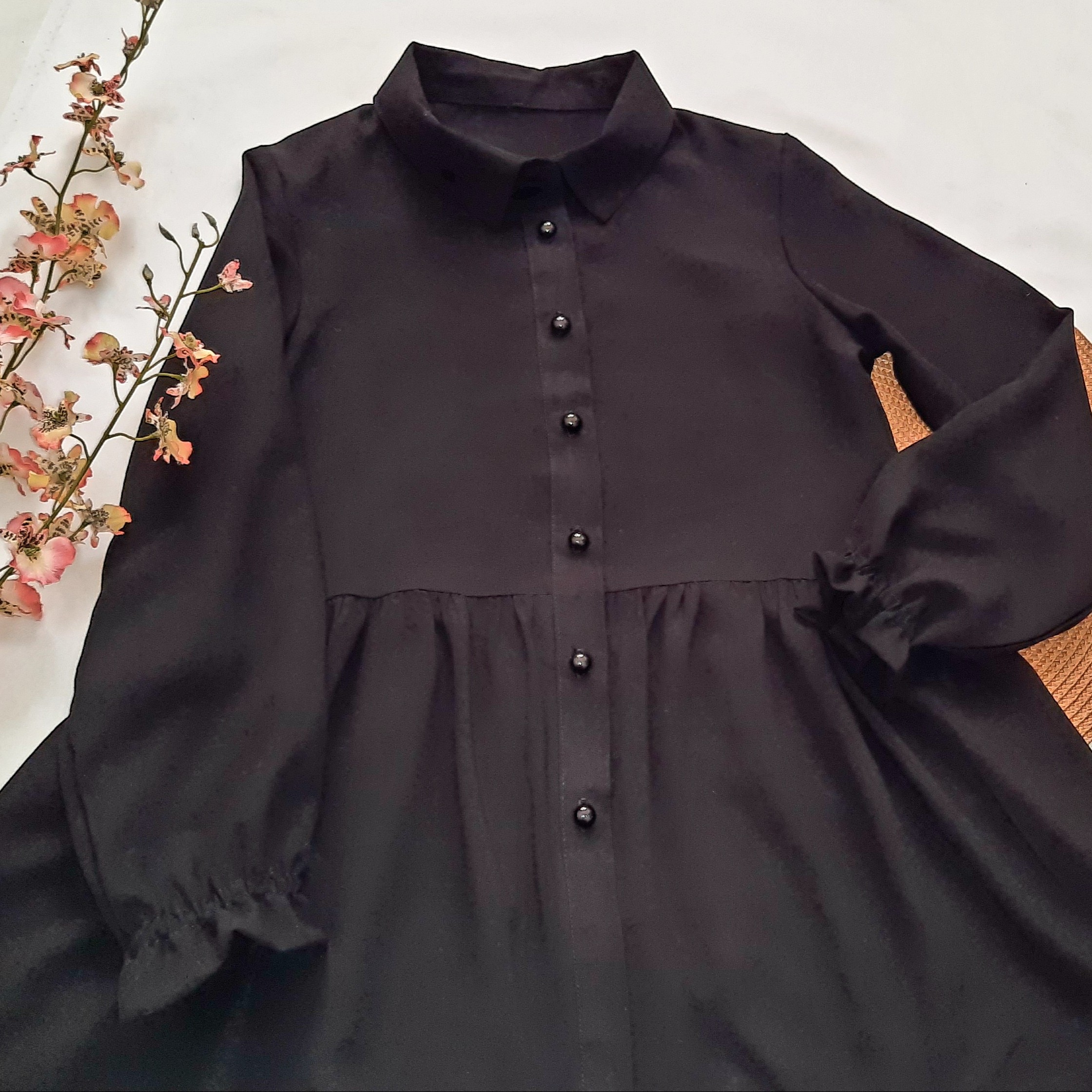 پیراهن مشکی محرمی دخترانه