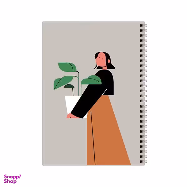 دفتر مشق 100 برگ بامبیلیپ طرح دختر و گلدان فیلکوس کد 6739293