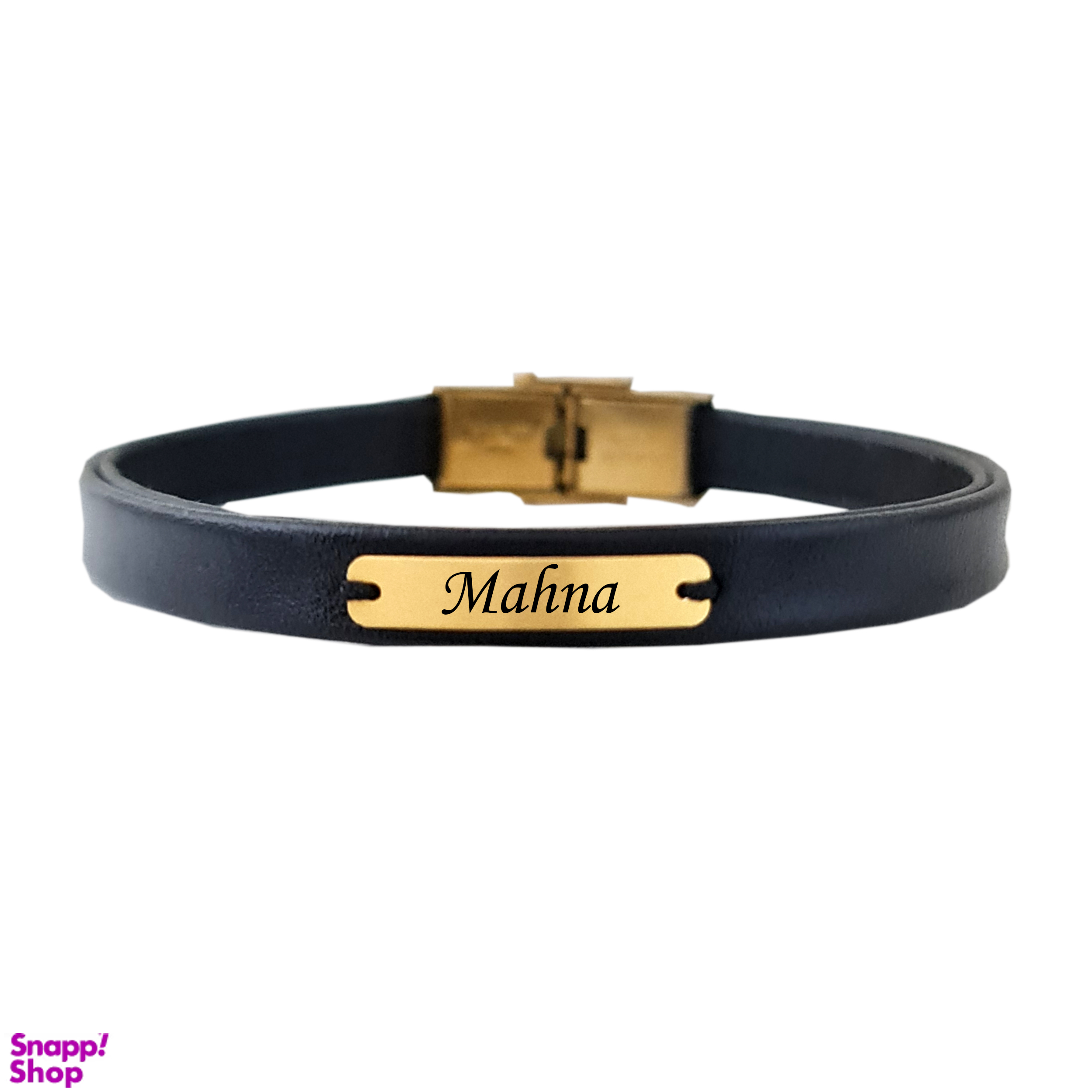 دستبند طلا 18 عیار زنانه لیردا مدل اسم مهنا