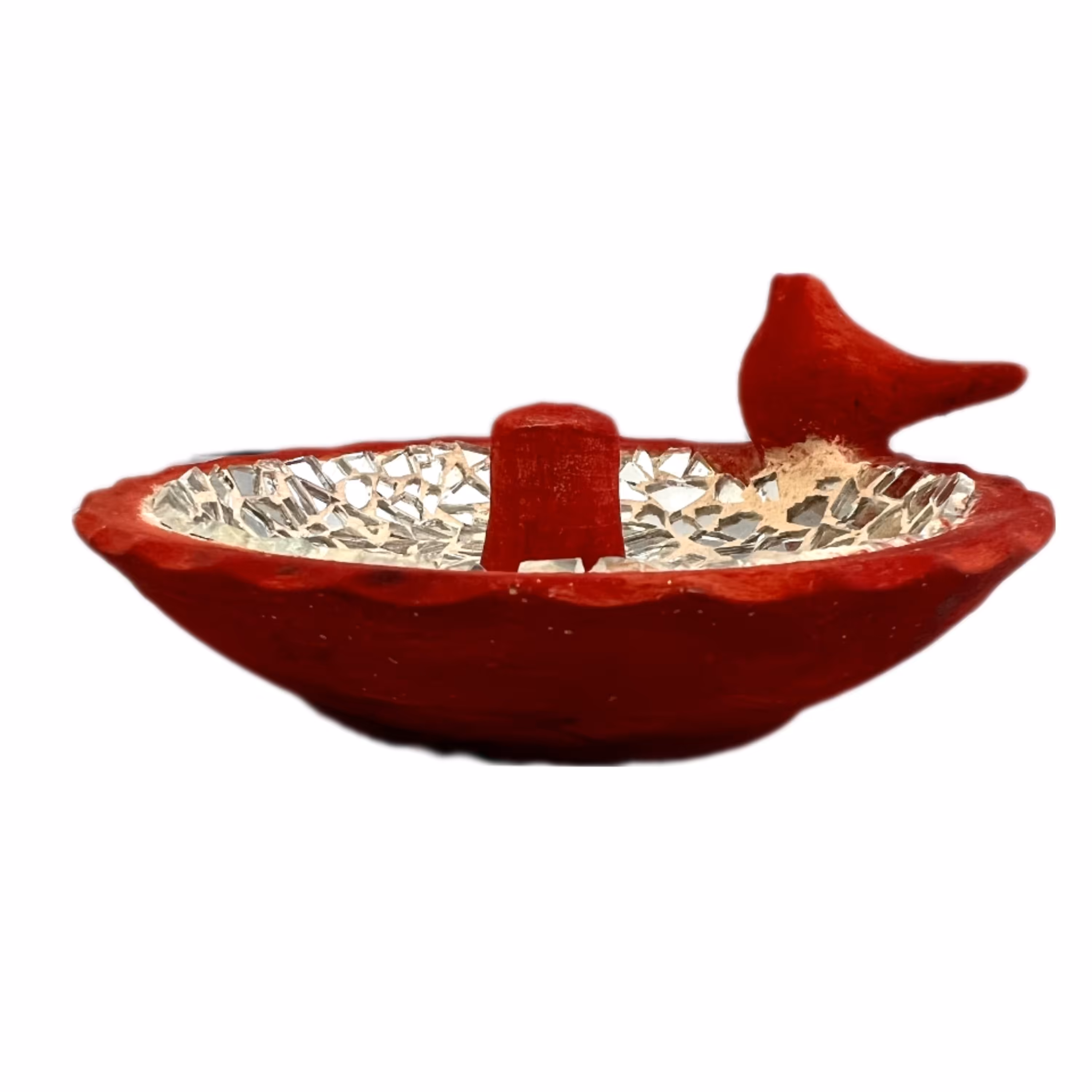 جا عودی آینه کاری سفالی رنگ 