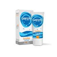 کرم ضد آفتاب رنگی ژنو بایوتیک SPF50 مناسب پوست خشک حجم 50 میل رنگ بژ تیره