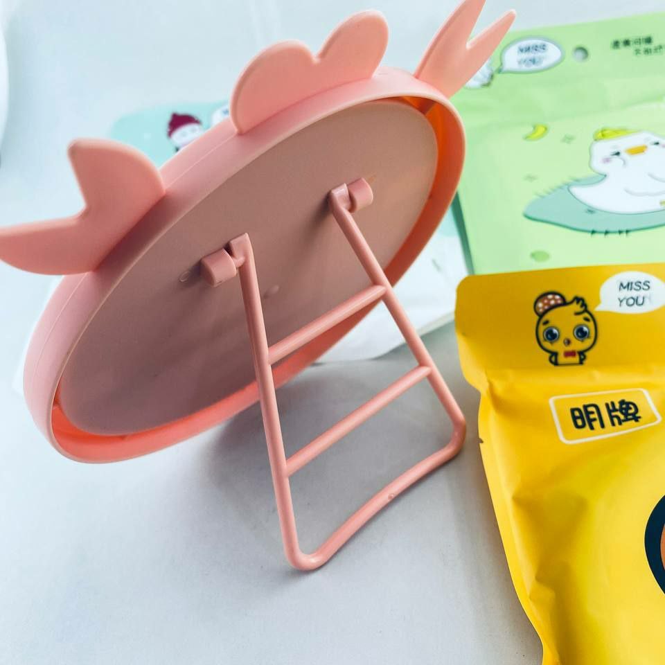 آینه گرد رومیزی گوش دار 