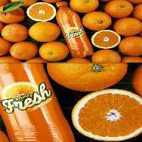 موکاپ نوشیدنی پرتقالی | گرافیک با طعم تربچه